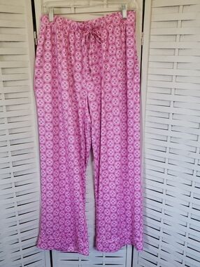 Show Me Your MuMu Pink Printed Drawstring Lounge Pants XXL